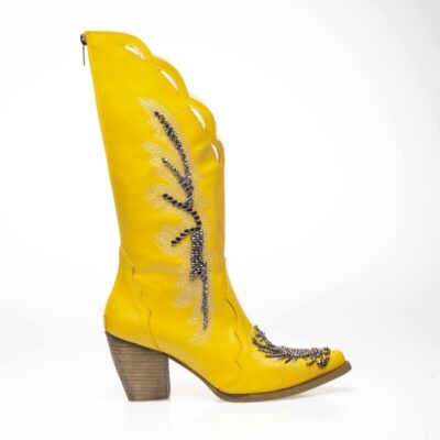 Yellow cowboy boots