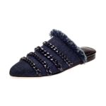 Denim mules with chains