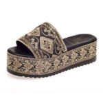 Ethnic platform sandal