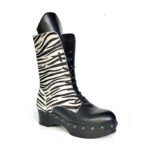 Combat clogs pony zebra