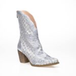 cowboy embroidered silver boots