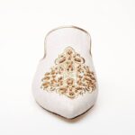 Embroidered linen mules