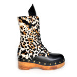 Combat clogs pony leopard