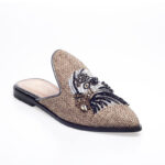 Bohemian embroidered mule