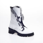 White combat boots