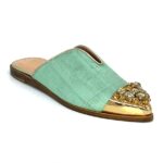 Mule petrol silk