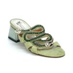 Green snake sandal