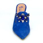 Blue leather heel - Image 2