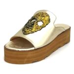 Skull platform sandal
