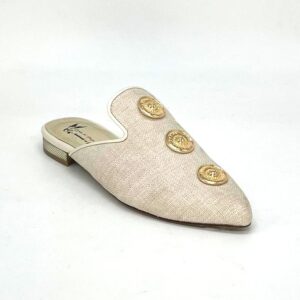 Linen off-white mule