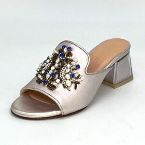 Metal sand heel sandal