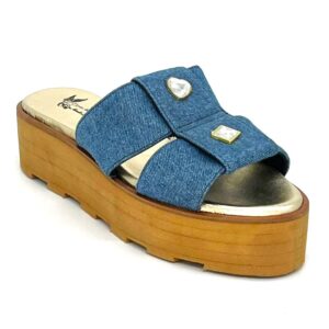 Blue platform sandal