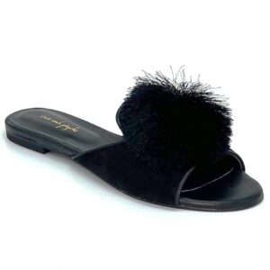 Black tassel sandal