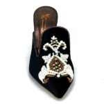 Embroidered black velvet - Image 2