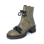 Olive combat boots