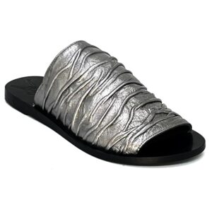 Silver embossed sandal