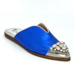 Metal blue mule