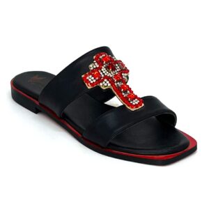 Luxury black sandal