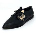 Black laced loafer