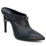 Black strap heel