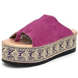 Pink suede platform
