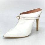 White strap heel