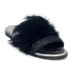 Black feathers sandal