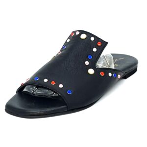 Studded black sandals