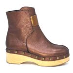 Bronze leather combat clog