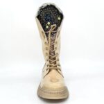 Beige patent boots - Image 2