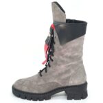 Grey leather boot - Image 2