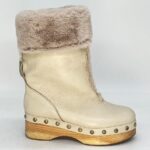 Beige fur combat clog - Image 2