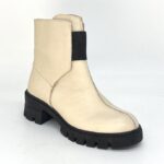 Beige combat boots