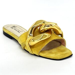 Yellow suede sandal