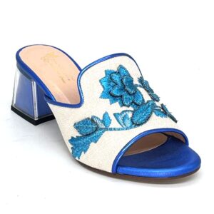 Blue heel sandal