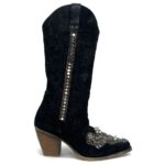 Black cowboy embroidery boot