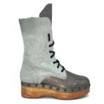 Pony leather combat clog